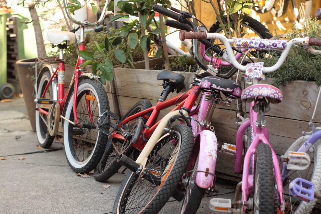 childrens bikes at the Inner West Community Bike Hub